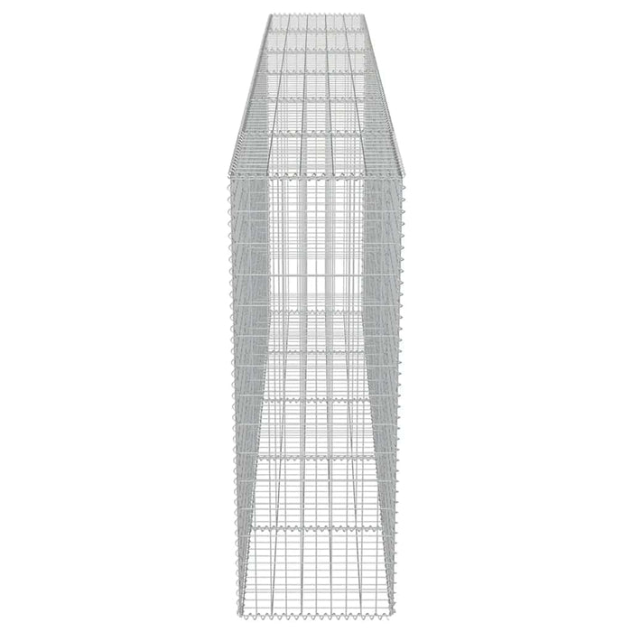 Gabbione con Copertura in Acciaio Zincato 300x50x150 cm 143593
