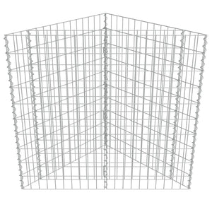 Gabbione Letto Rialzato in Acciaio Zincato 75x75x50 cm 143602