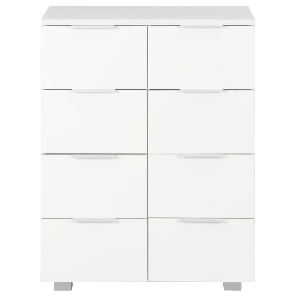 Credenza-Buffet-Armadio da cucina Bianco Lucido 60x35x80 cm in Legno Multistrato