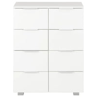Credenza-Buffet-Armadio da cucina Bianco Lucido 60x35x80 cm in Legno Multistrato