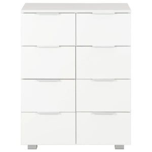 Credenza-Buffet-Armadio da cucina Bianco Lucido 60x35x80 cm in Legno Multistrato