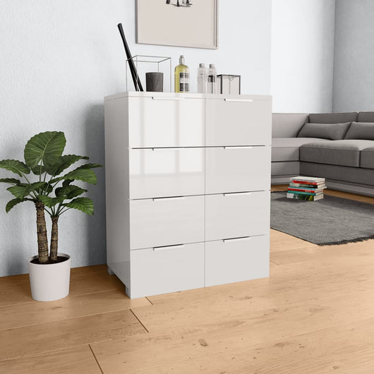 Credenza con Finitura Lucida Bianca 60x35x80 cm in Truciolato cod mxl 78156