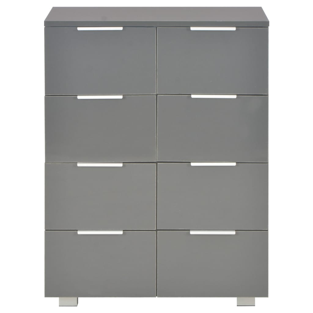 Credenza-Buffet-Armadio da cucina Grigio Lucido 60x35x80 cm in Legno Multistrato