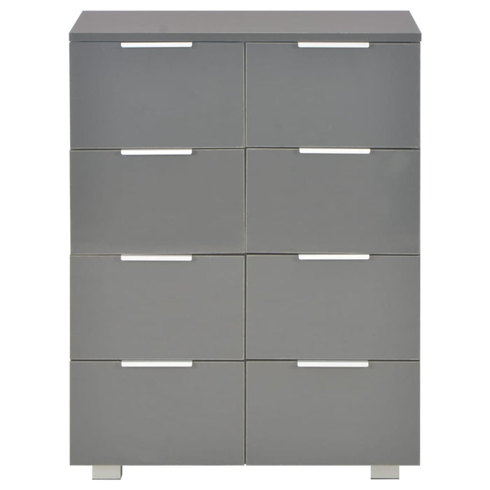 Credenza-Buffet-Armadio da cucina Grigio Lucido 60x35x80 cm in Legno Multistrato