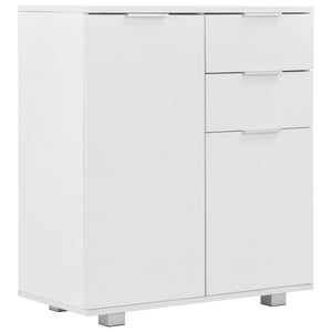Credenza buffet cassettiera mobile contenitore organizer cucina soggiorno lucido 71 x 35 x 80 cm pannelli compositi bianco 02_0030767
