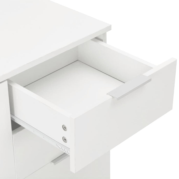 Credenza buffet cassettiera mobile contenitore organizer cucina soggiorno lucido 71 x 35 x 80 cm pannelli compositi bianco 02_0030767