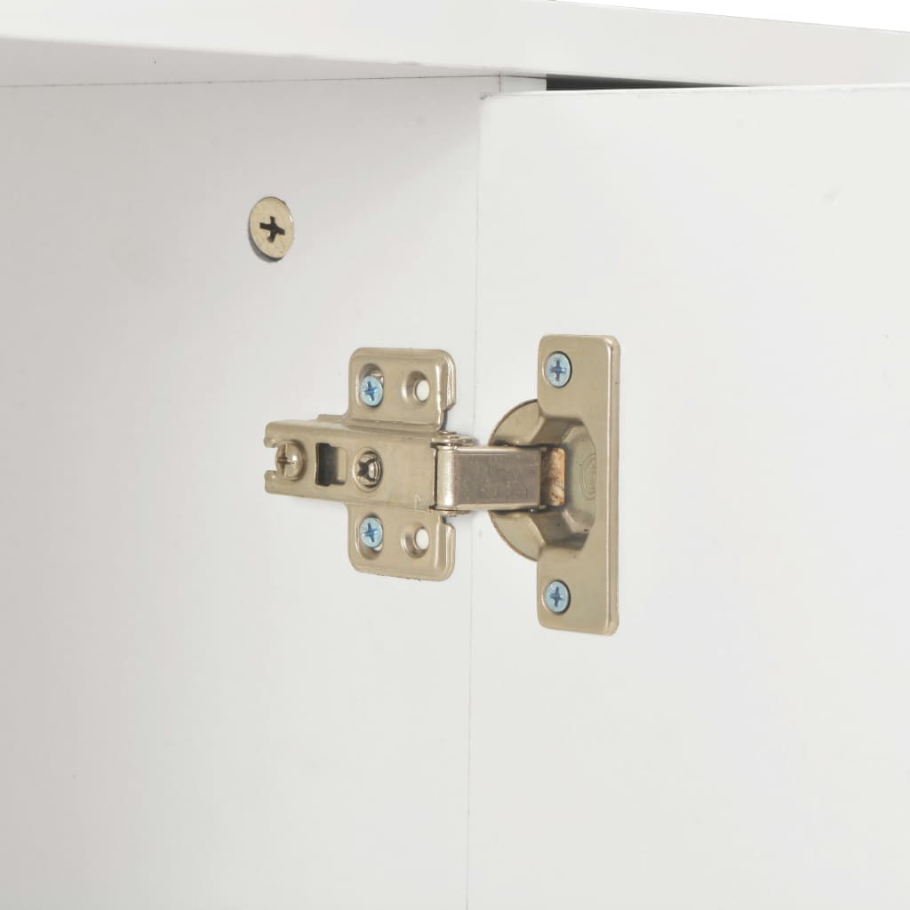 Credenza buffet cassettiera mobile contenitore organizer cucina soggiorno lucido 71 x 35 x 80 cm pannelli compositi bianco 02_0030767