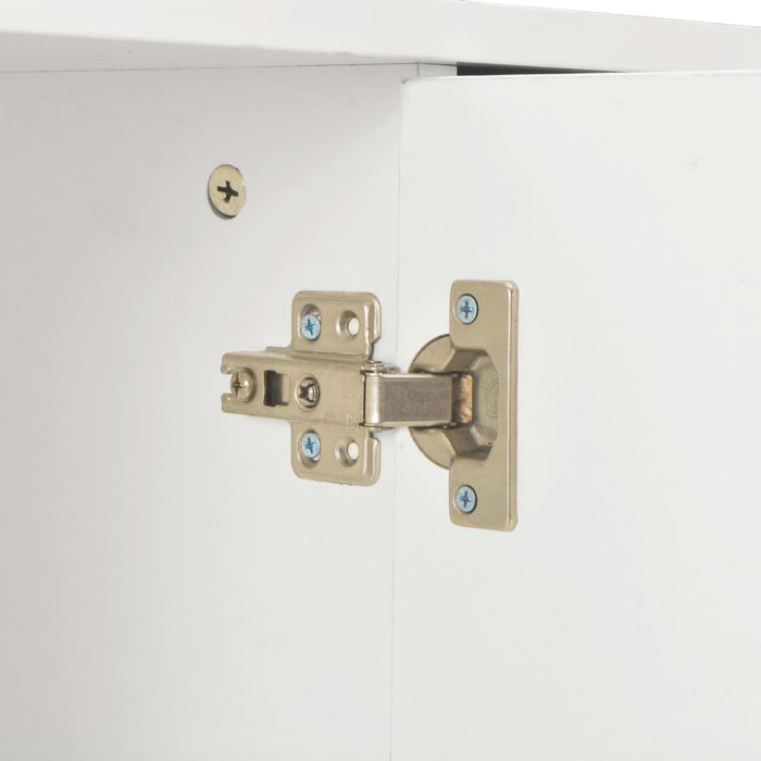 Credenza con Finitura-Buffet Lucida Bianca 71x35x80 cm in Truciolato