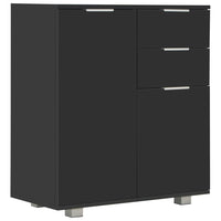 Credenza con Finitura Lucida Nera 71x35x80 cm in Truciolato 283716