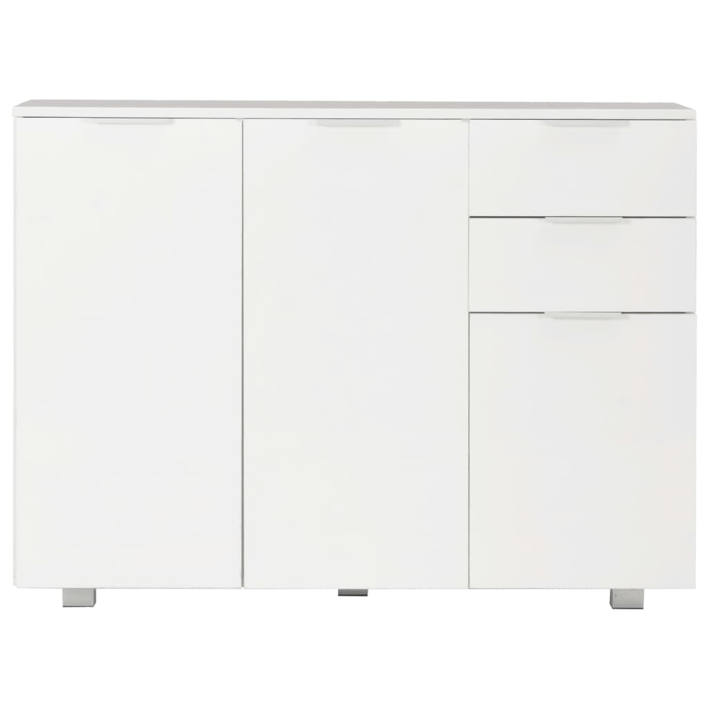 Credenza Bianco Lucido 107x35x80,5 cm 283718