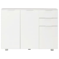 Credenza Bianco Lucido 107x35x80,5 cm 283718