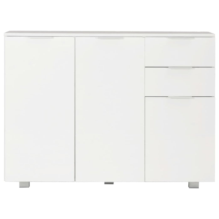 Credenza Bianco Lucido 107x35x80,5 cm 283718