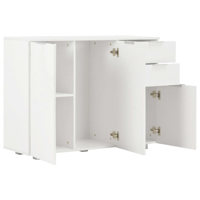Credenza Bianco Lucido 107x35x80,5 cm 283718