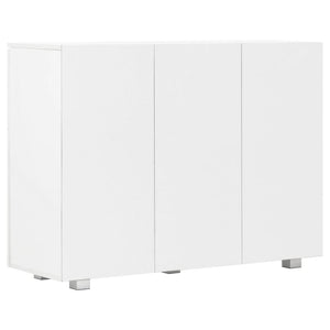 Credenza Bianco Lucido 107x35x80,5 cm 283718