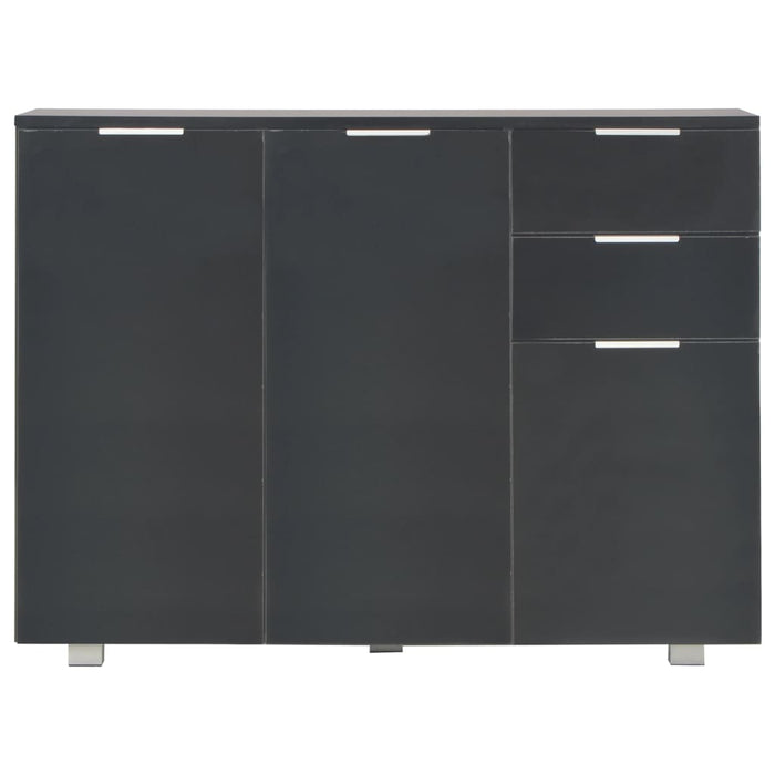 Credenza-Buffet-Armadio da cucina Nero Lucido 107x35x80,5 cm