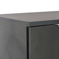 Credenza-Buffet-Armadio da cucina Nero Lucido 107x35x80,5 cm
