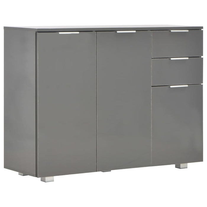 Credenza Grigio Lucido 107x35x80,5 cm 283720