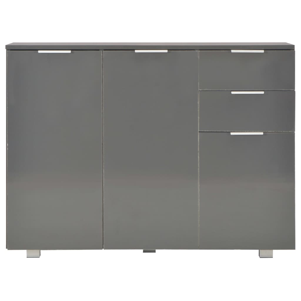 Credenza Grigio Lucido 107x35x80,5 cm 283720