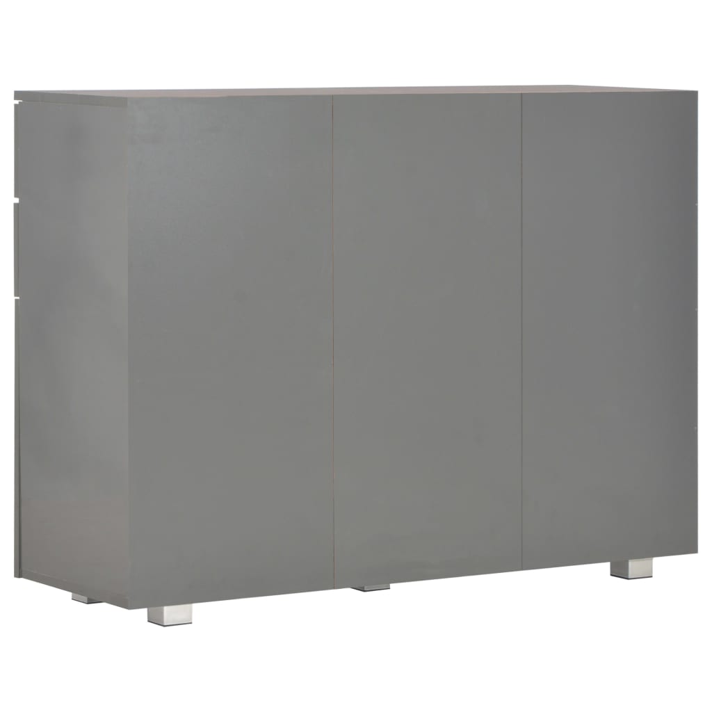 Credenza Grigio Lucido 107x35x80,5 cm 283720