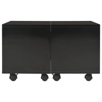 Tavolino da Salotto Nero Lucido 60x60x35 cm Legno Multistrato 283722