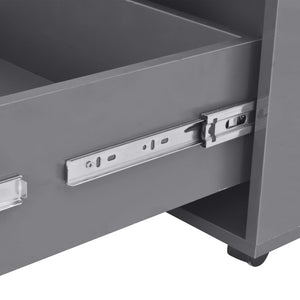 Tavolino da Salotto Grigio Lucido 100x100x35 cm 283726