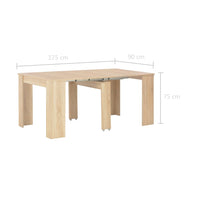 Tavolo da Pranzo Estensibile Rovere Sonoma 175x90x75 cm cod 12335
