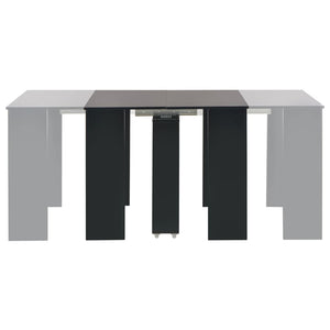 Tavolo da Pranzo Estensibile Nero Lucido 175x90x75 cm 283732