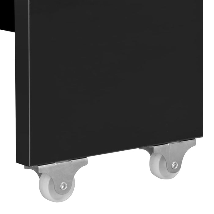 Tavolo da Pranzo Estensibile Nero Lucido 175x90x75 cm 283732