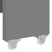 Tavolo da Pranzo Estensibile Grigio Lucido 175x90x75 cm in MDF 283733