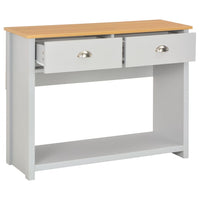 Tavolo Consolle Grigio 97x35x76 cm 283741