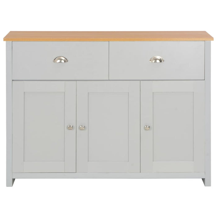 Credenza Grigia 112x35x81 cm 283743