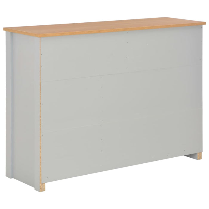 Credenza Grigia 112x35x81 cm 283743