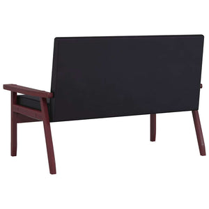 Divano a 2 Posti Nero in Similpelle 248642