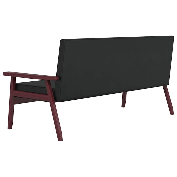 Divano a 3 Posti Nero in Similpelle 248643