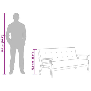 Divano a 3 Posti Nero in Similpelle 248643