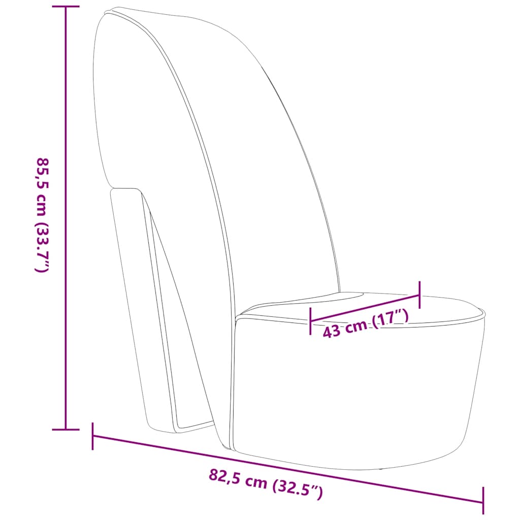 Poltrona a Forma di Scarpa con Tacco Alto in Velluto Viola 248645