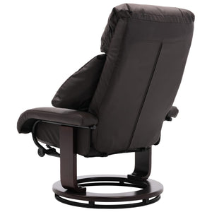 Poltrona TV Reclinabile con Poggiapiedi Marrone in Similpelle 248675