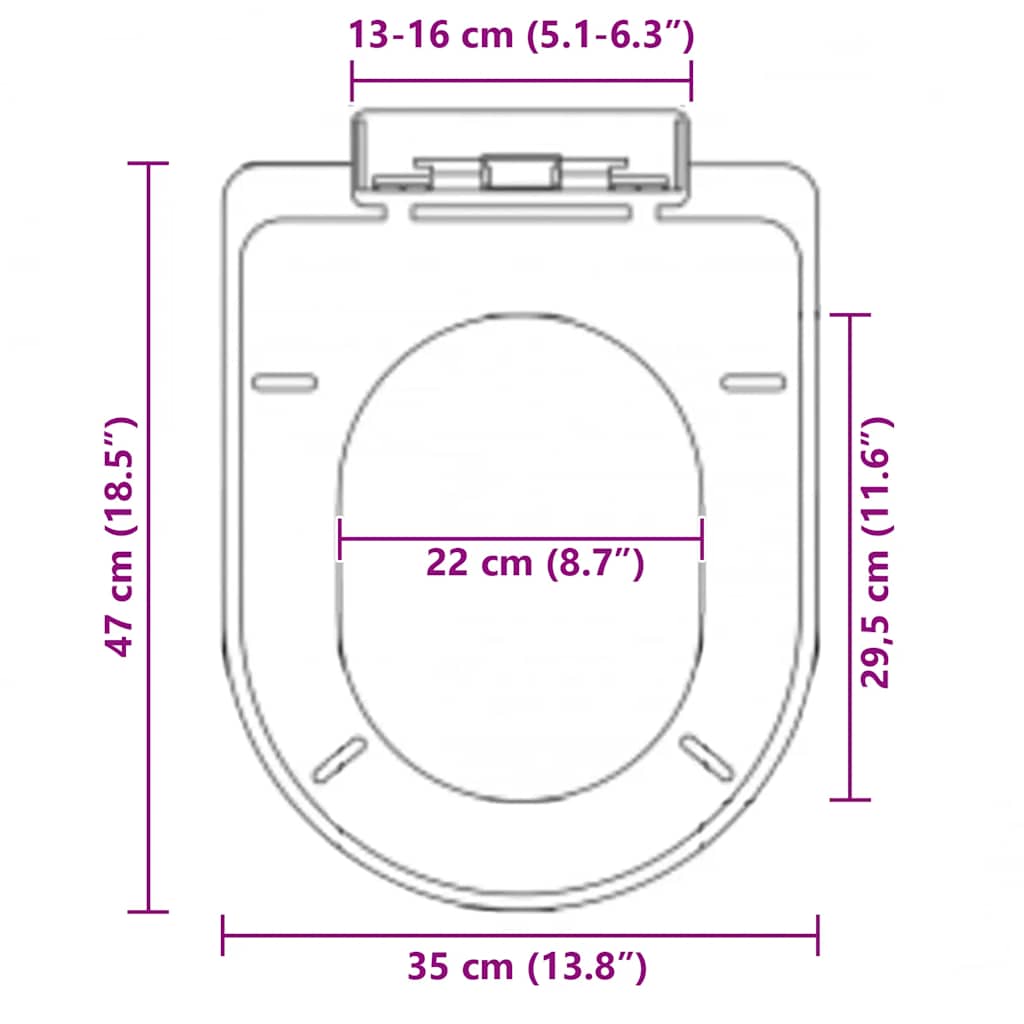 Copriwater Ammortizzato a Sgancio Rapido Nero 145022