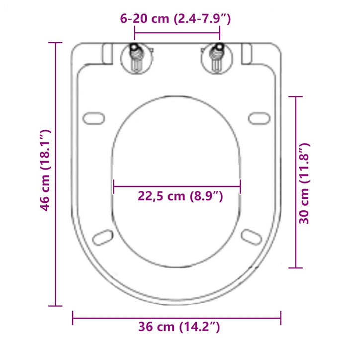 Copriwater Ammortizzato a Sgancio Rapido Nero cod mxl 45044