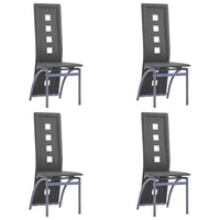 Sedie da Pranzo 4 pz Grigie in Similpellecod mxl 95385