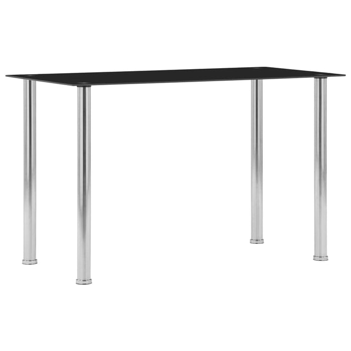Tavolo da Pranzo Nero 120x60x75 cm in Vetro Temperatocod mxl 70562