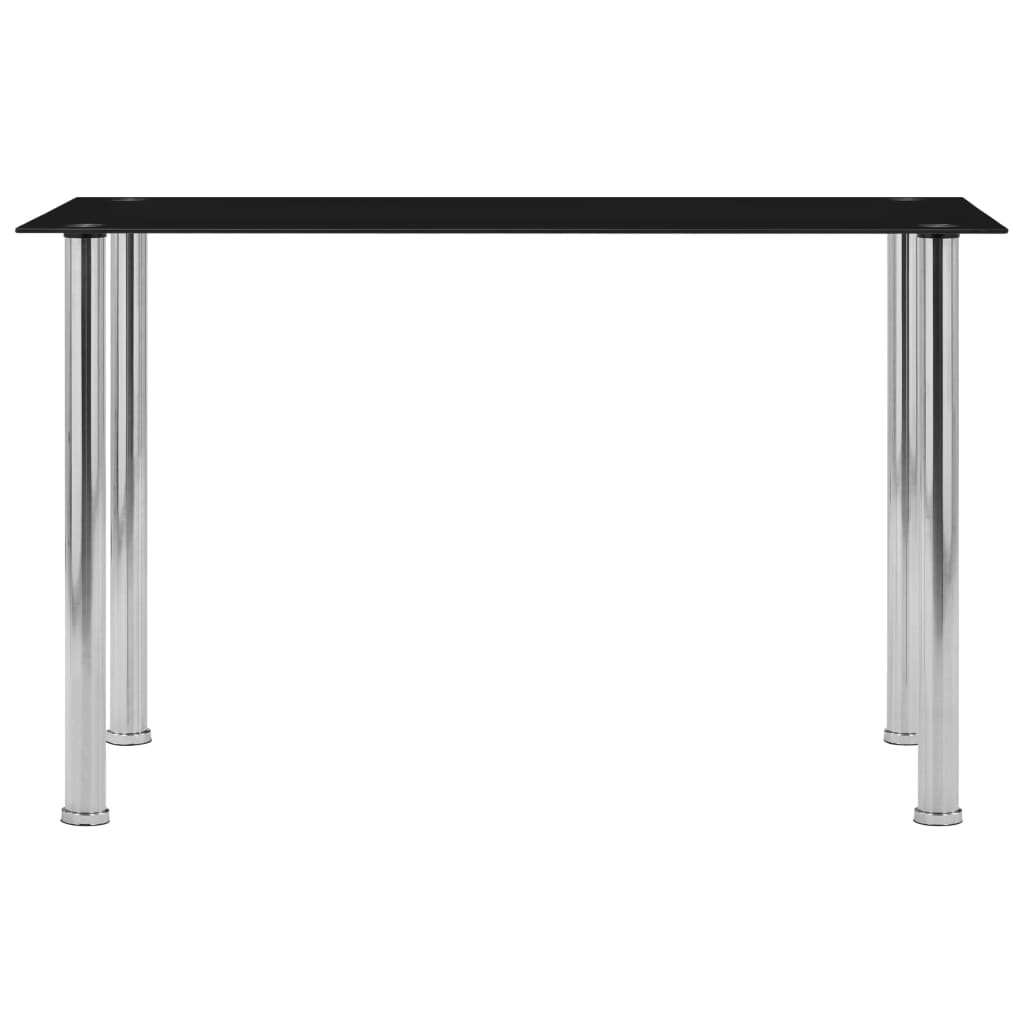 Tavolo da Pranzo Nero 120x60x75 cm in Vetro Temperatocod mxl 70562