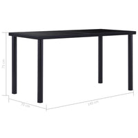 Tavolo da Pranzo Nero 140x70x75 cm in Vetro Temperato cod mxl 8329