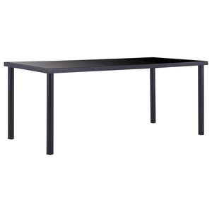 Tavolo da Pranzo Nero 180x90x75 cm in Vetro Temperato cod mxl 66512