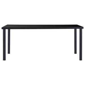 Tavolo da Pranzo Nero 180x90x75 cm in Vetro Temperato 281855