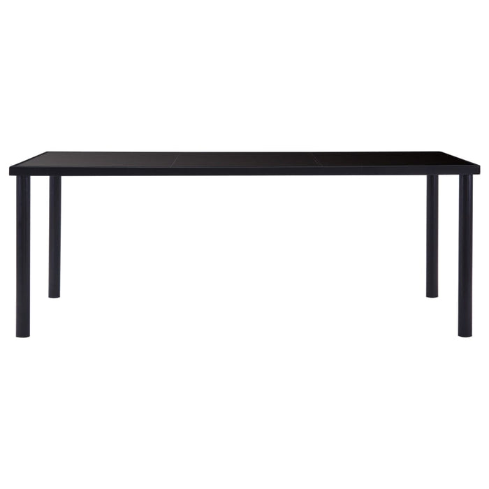 Tavolo da Pranzo Nero 200x100x75 cm in Vetro Temperato cod mxl 66249