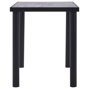 Tavolo da Pranzo Nero e Grigio Cemento 120x60x75 cm in MDF 281857