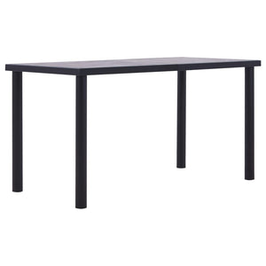 Tavolo da Pranzo Nero e Grigio Cemento 140x70x75 cm in MDF cod mxl 8249