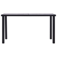 Tavolo da Pranzo Nero e Grigio Cemento 140x70x75 cm in MDF cod mxl 8249