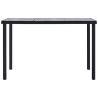 Tavolo da Pranzo Nero e Grigio Cemento 160x80x75 cm in MDF 281859